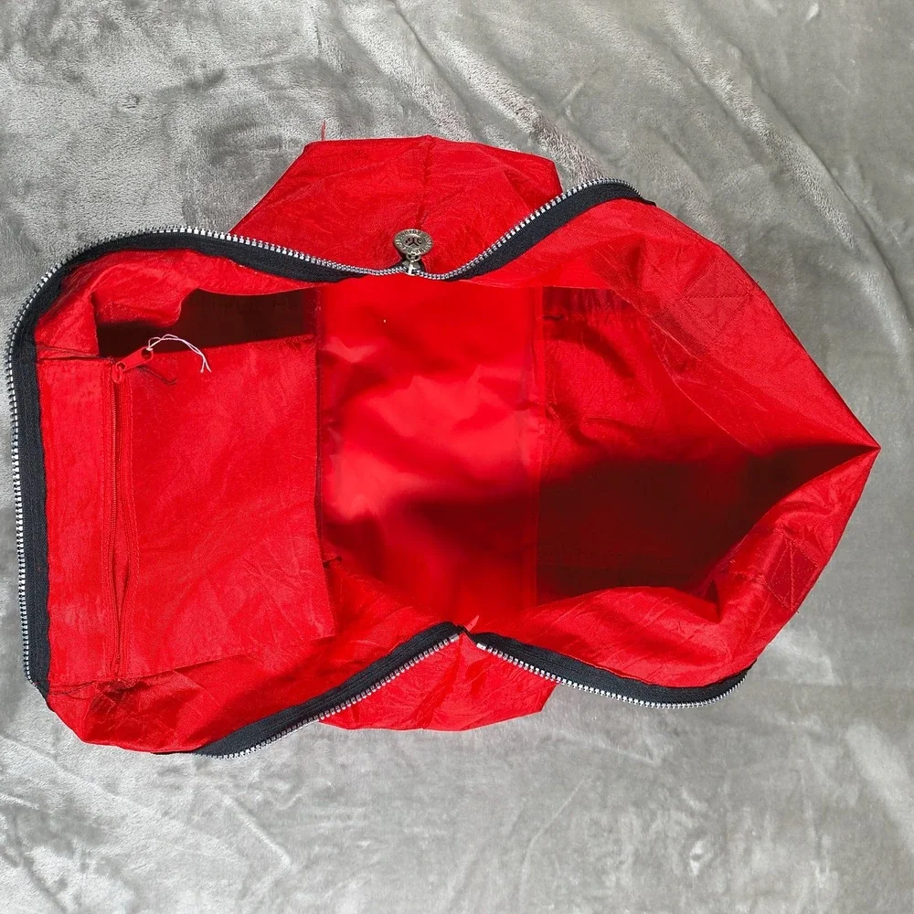 Vintage New York Company Duffle Bag Red 1996 Retro NYC Token 90s Pockets 17x15